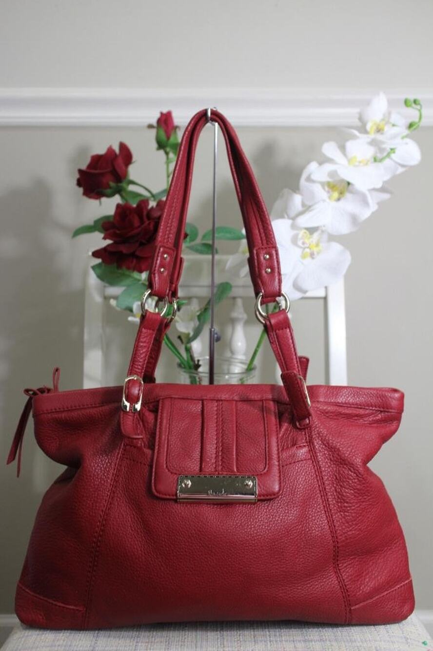 The Sak Red Pebbled Leather Shoulder Bag (300